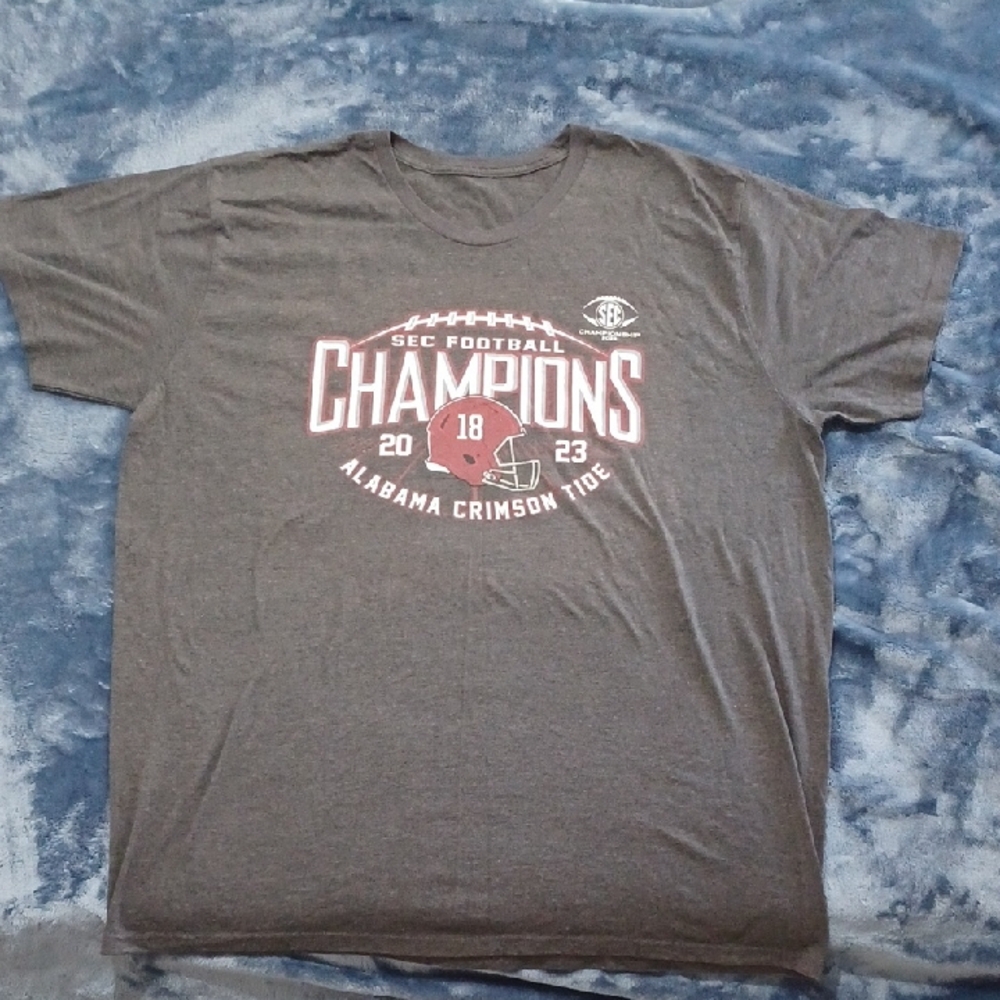 Alabama Crimson Tide Champions Grey T-Shirt Size 2XL